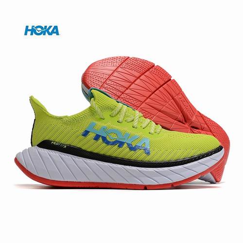 Cheap Hoka Carbon X 3 Men Women Running Shoes Evening Primrose Green -01